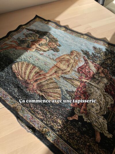 Veste En Tapisserie Vintage - Taille 40/42 (L) - Bords Festonnés - Fait Main En France - Très Bon état